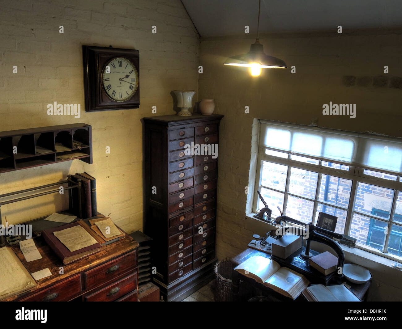 Gladstone Töpferei Büro, Longton, Stoke-On-Trent Stockfoto