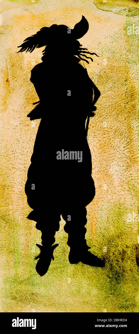 historische Kostüm - männliche Höfling Anzug Frankreich 1620 s Stockfoto