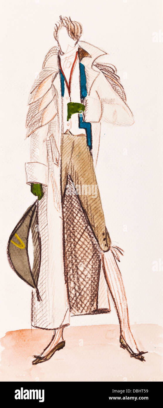 historische Kostüm - französische Aristokrat im Jahr 1812 Stockfoto