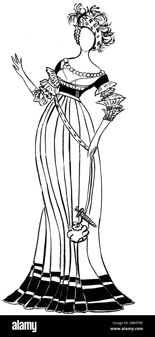 historische Kostüm - Dame, Deutschland 1. Quartal aus dem 16. Jahrhundert Stockfoto