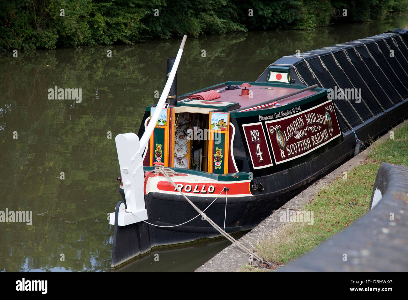 Traditionelle Barge Grand Union Canal Stockfoto