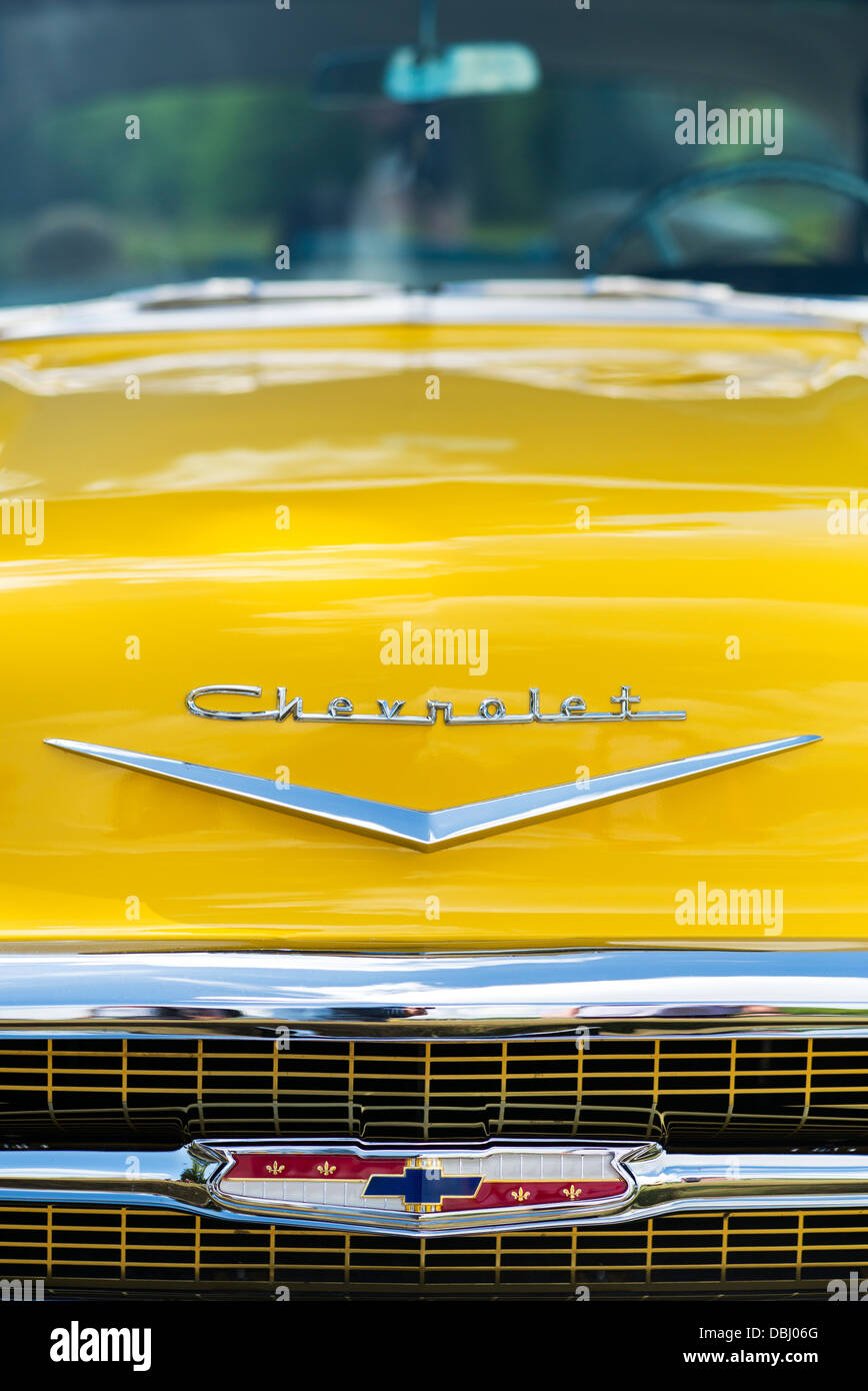1957 Chevrolet Bel Air. Chevy. Amerikanische Oldtimer Stockfoto