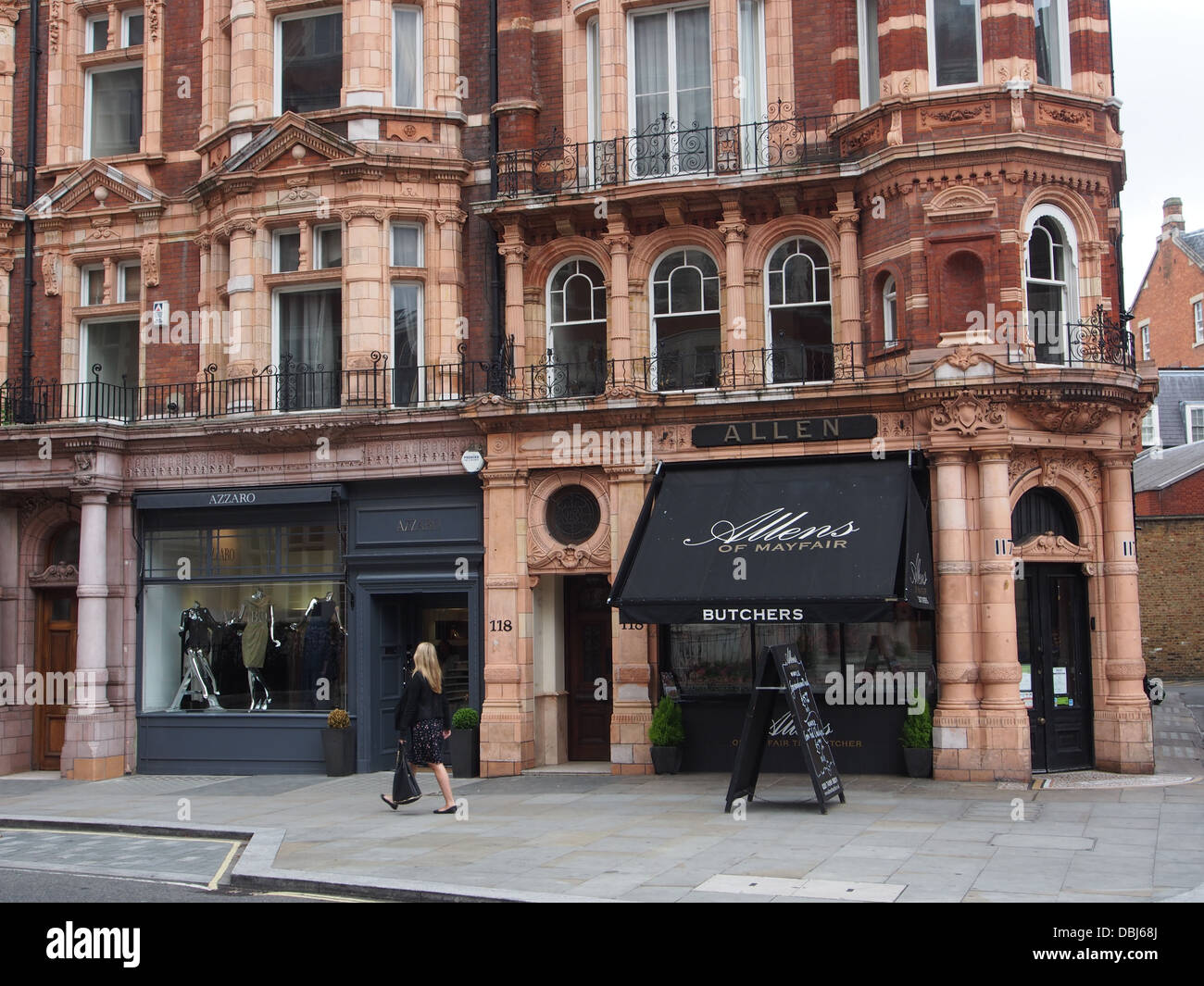 London Mayfair Straße teure Geschäfte Stockfoto