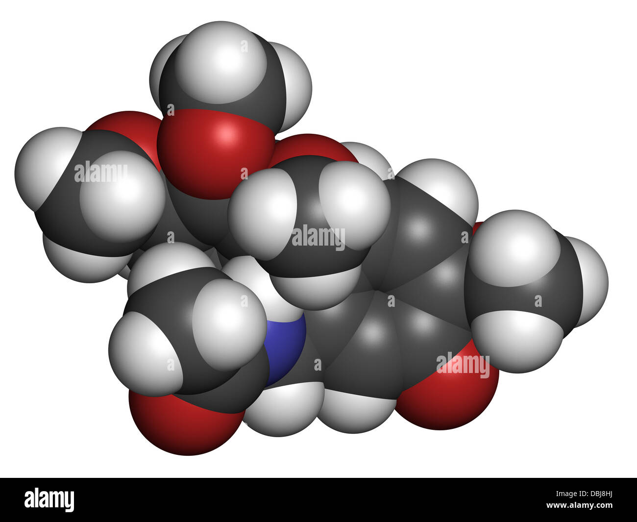 Colchicin Gicht Medikament, chemische Struktur. Atome werden als Kugeln mit  konventionellen Farbkodierung dargestellt Stockfotografie - Alamy