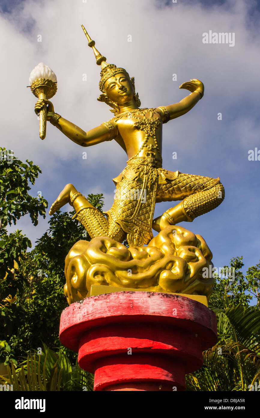 Dekorieren Sie Laterne im Wat Mokkanlan, Chomthong Chiangmai Thailand Stockfoto