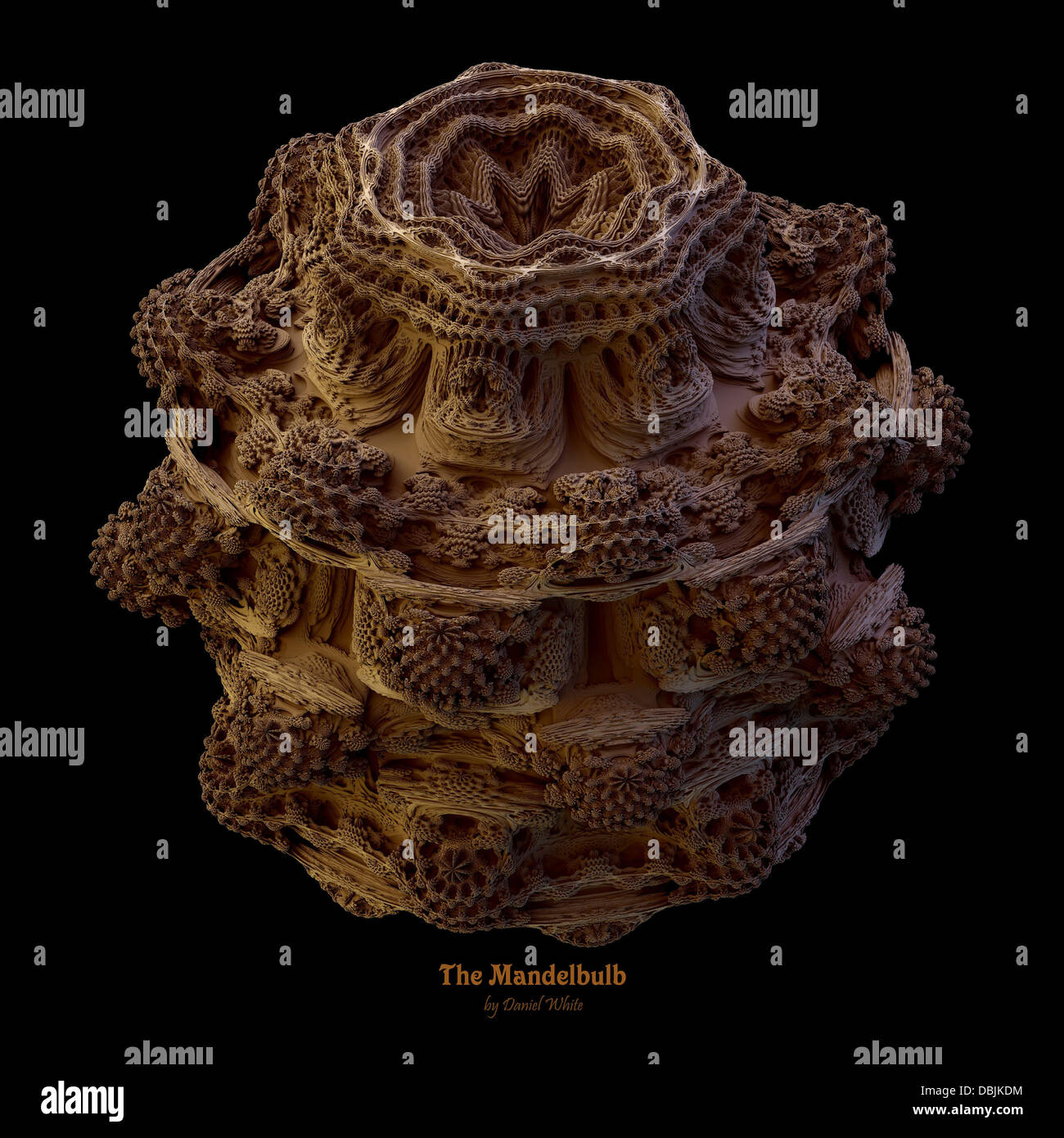 3-d-MANDELBULB Welt gekauft, Leben von Mathe-Freaks Fotoshows: die Mandelbulb 4 eine Sammlung von erstaunlichen 3 dimensionale Bilder geschaffen wurde, inspiriert durch die Fraktal-Mechanik von Benoit Mendelbrot.   Vor über dreißig Jahren begeisterte Mathematiker Benoit Mandelbrot - wer am 14. Oktober 2010, im Alter von 85 Jahren starb - die Welt mit einem komplizierten und aufwendigen mathematisches Konstrukt c Stockfoto