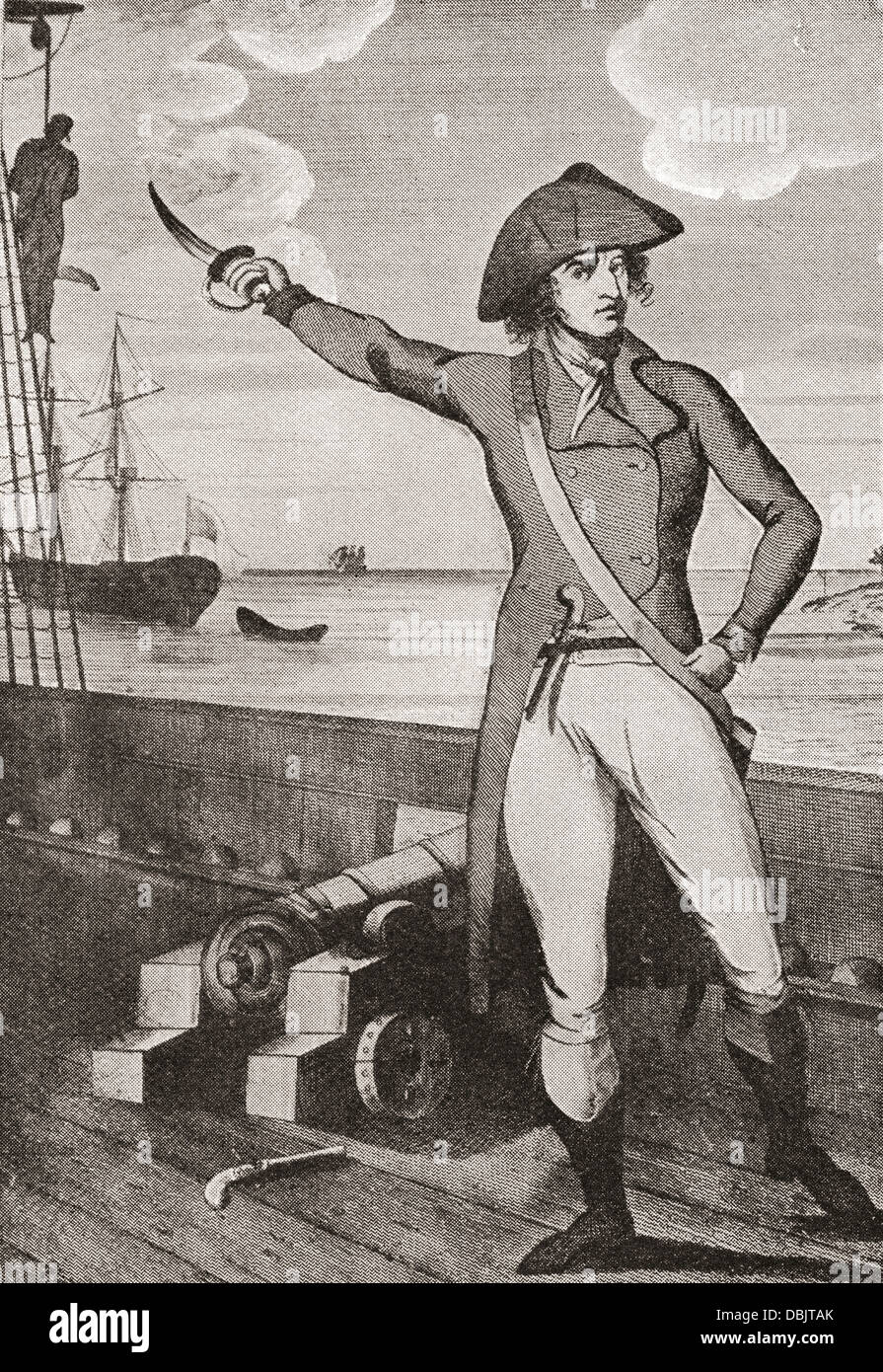 Richard Parker, 1767-1797. Englischer Matrose seinerseits in der so genannten "Floating Republik", Marine-Meuterei hingerichtet. Stockfoto