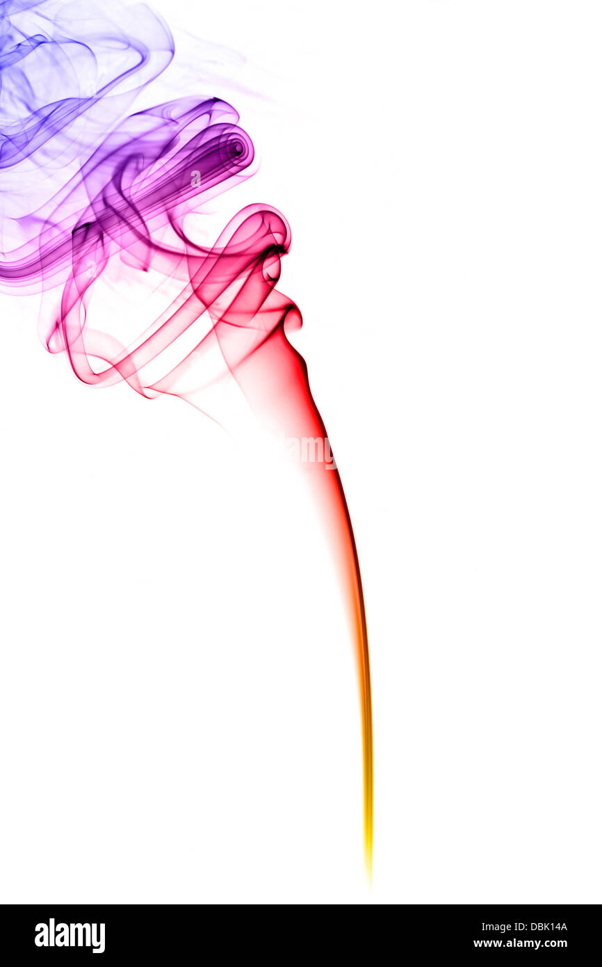 Farbe Rauch schaffen interessante Formen & Muster Stockfoto