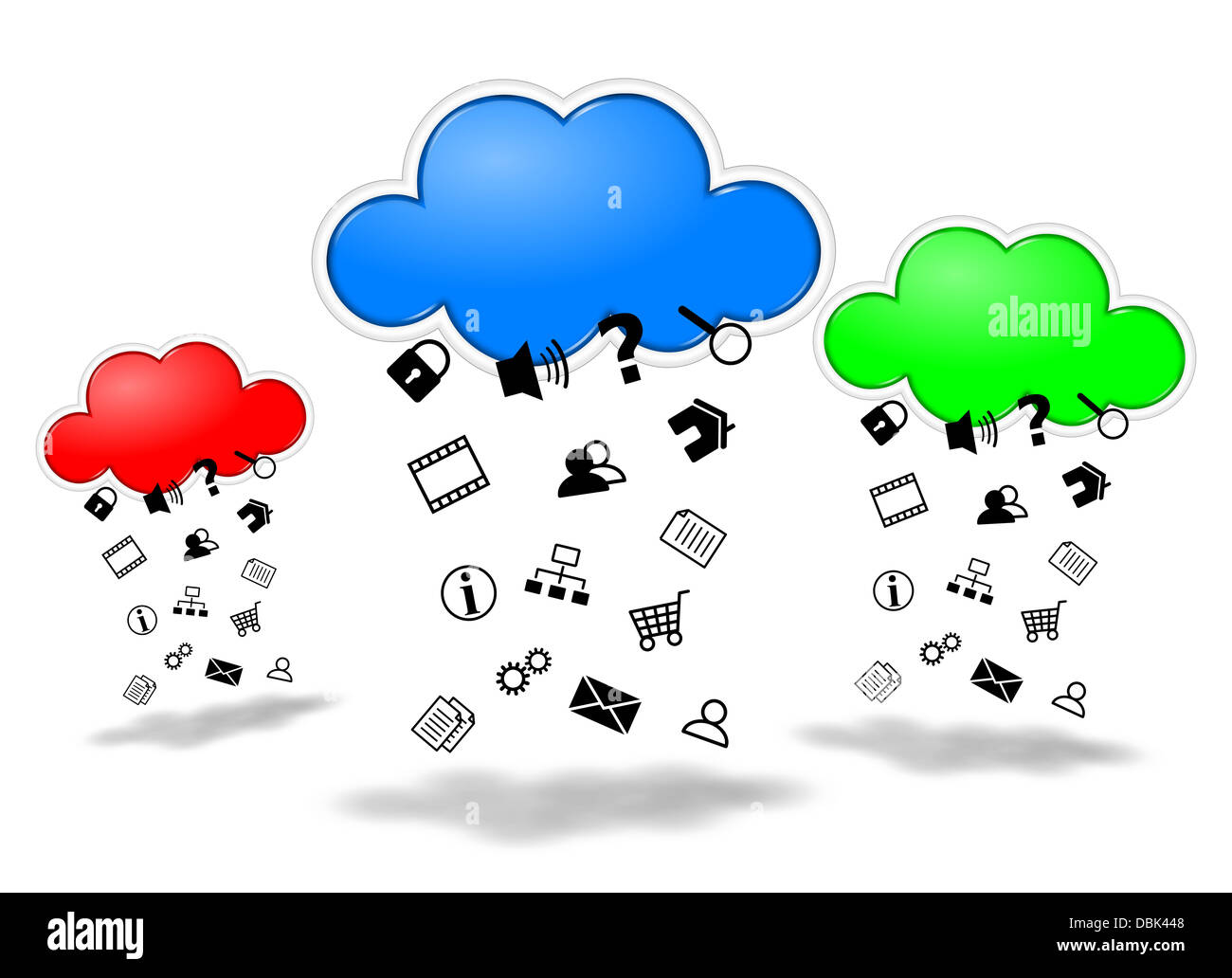 Sammeln von Daten-Cloud-computing-Wettbewerb Konzept Abbildung Stockfoto