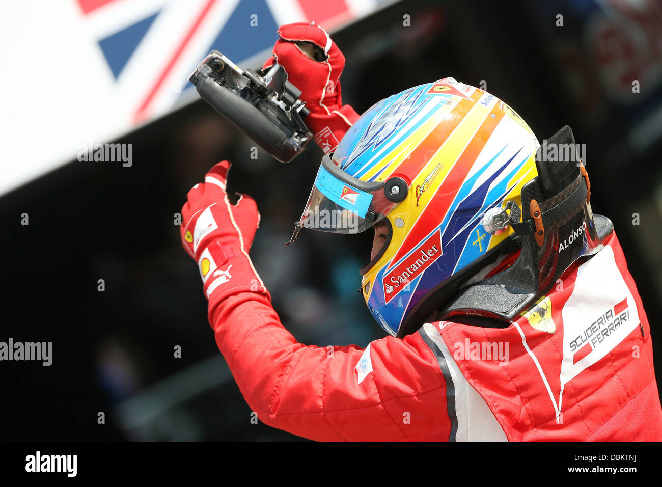 Fernando Alonso in der britischen Formel 1 Grand Prix in Silverstone. Northampton, England - 10.07.11 Stockfoto