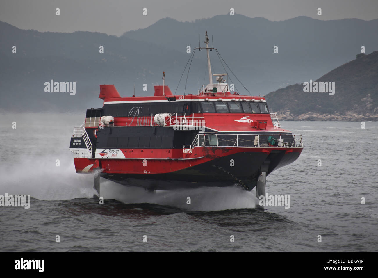 Tragflächenboot Jetfoil Hong Kong Hafen China sar Asien Stockfoto