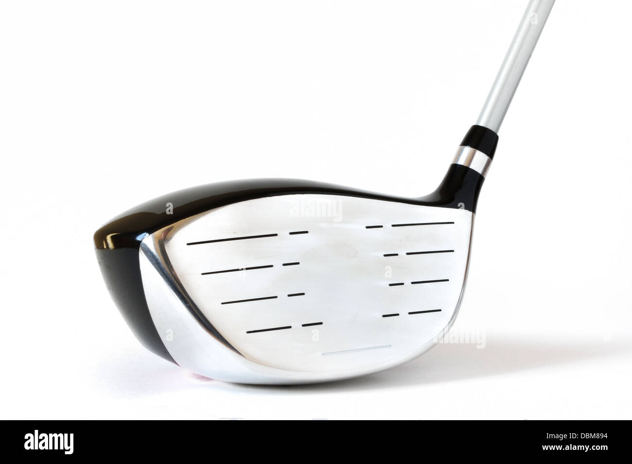 Golfclub - Treiber (ein Holzstück) isoliert auf weißem Hintergrund Stockfoto