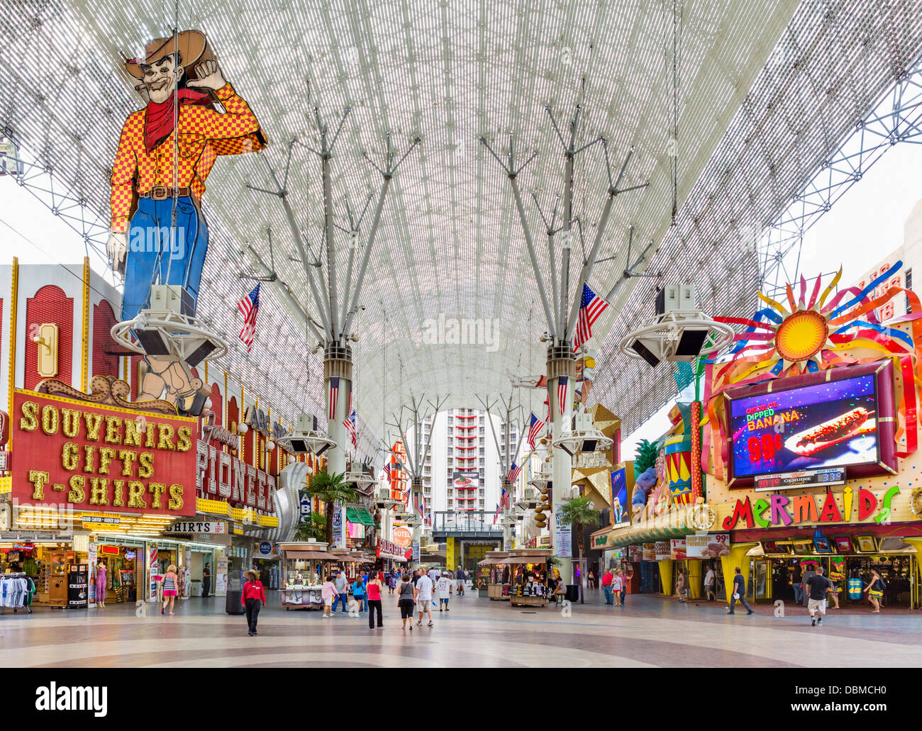 Fremont Street Experience in der Innenstadt von Las Vegas, Nevada, USA Stockfoto
