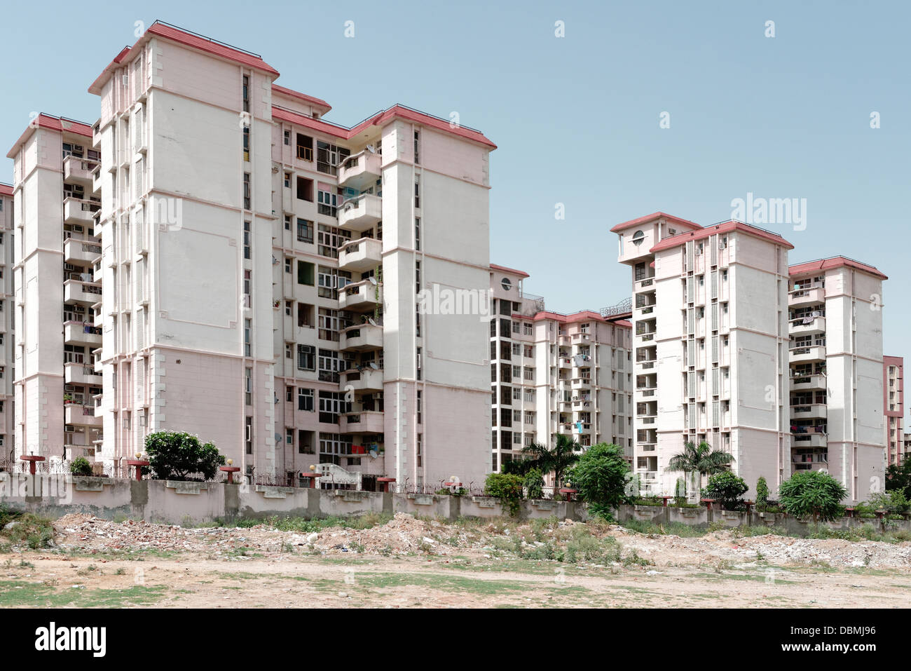 Moderne Eigentumswohnung-Wohnsiedlung in Gurgaon, Sektor 55 erweitern Stockfoto