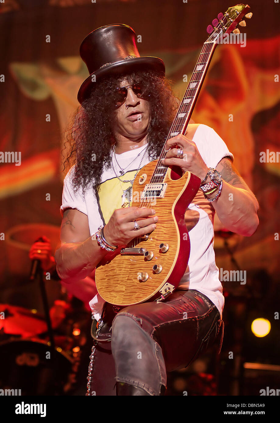 Slash bei Manchester O2 Apollo. Manchester, England - 21.07.11 Stockfoto