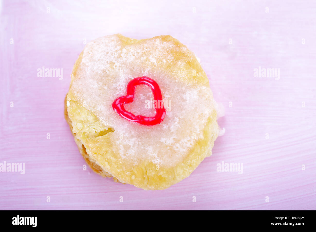 Valentine Herzen Cookie Stockfoto