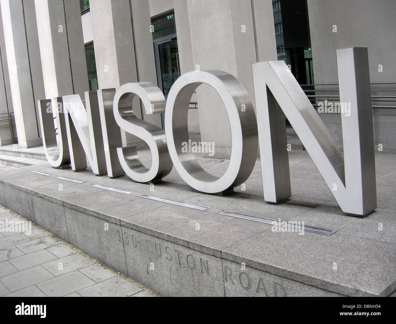 Unison Gewerkschaft Hauptsitz, 130 Euston Road, Central London, NW1 2AY Stockfoto
