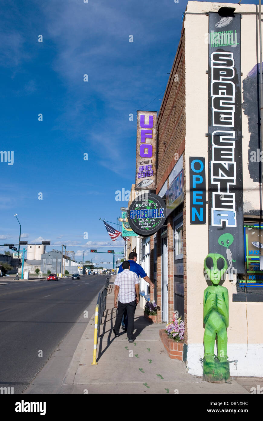 Touristen in Space Center Roswell New Mexico USA. Stockfoto