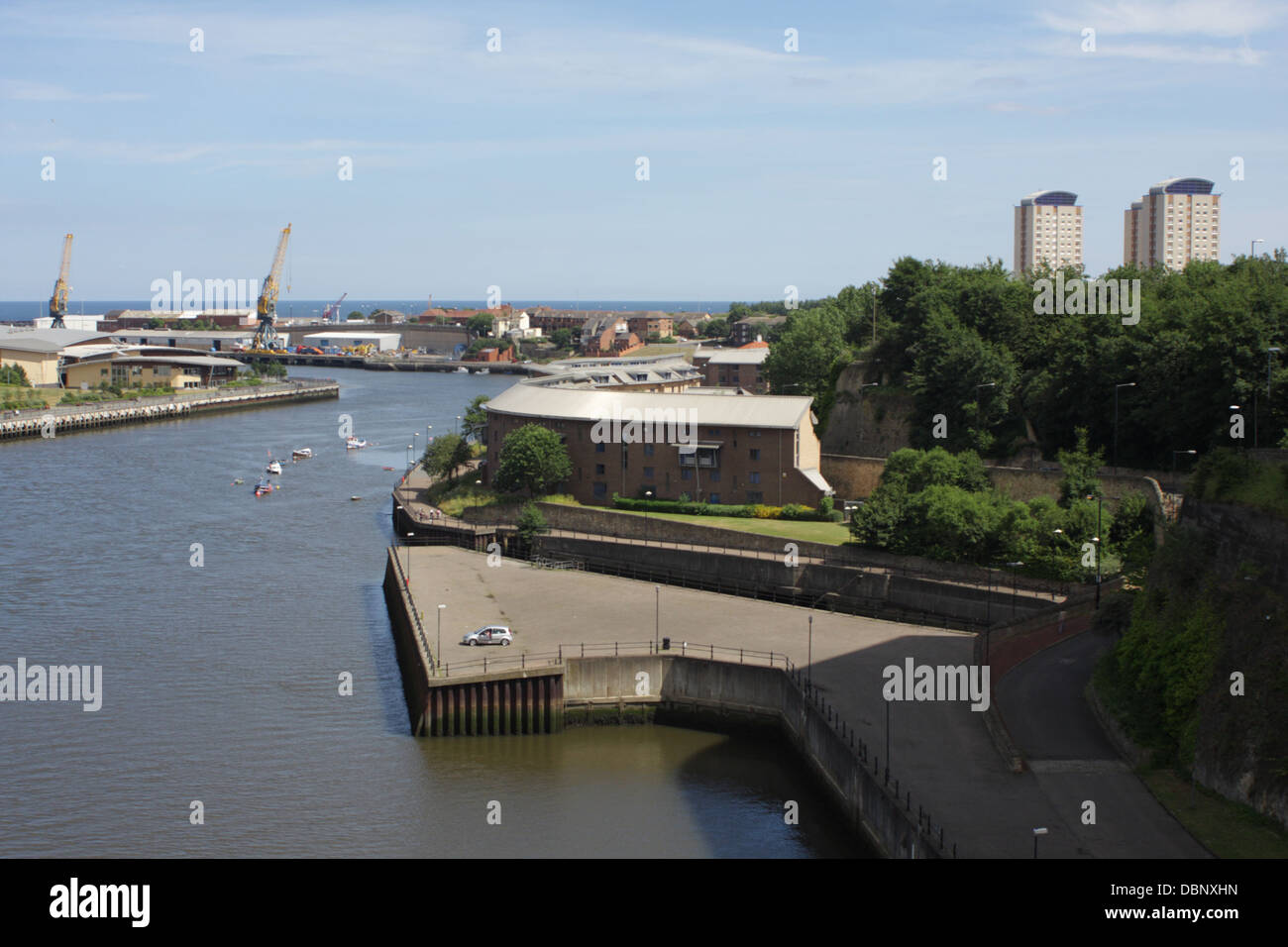 Blick auf St. Peters Riverside, Fluss tragen. Stockfoto