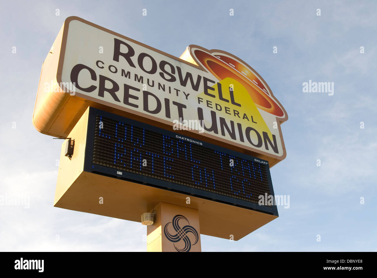 Roswell Community Federal Credit Union Zeichen New Mexico USA. Stockfoto