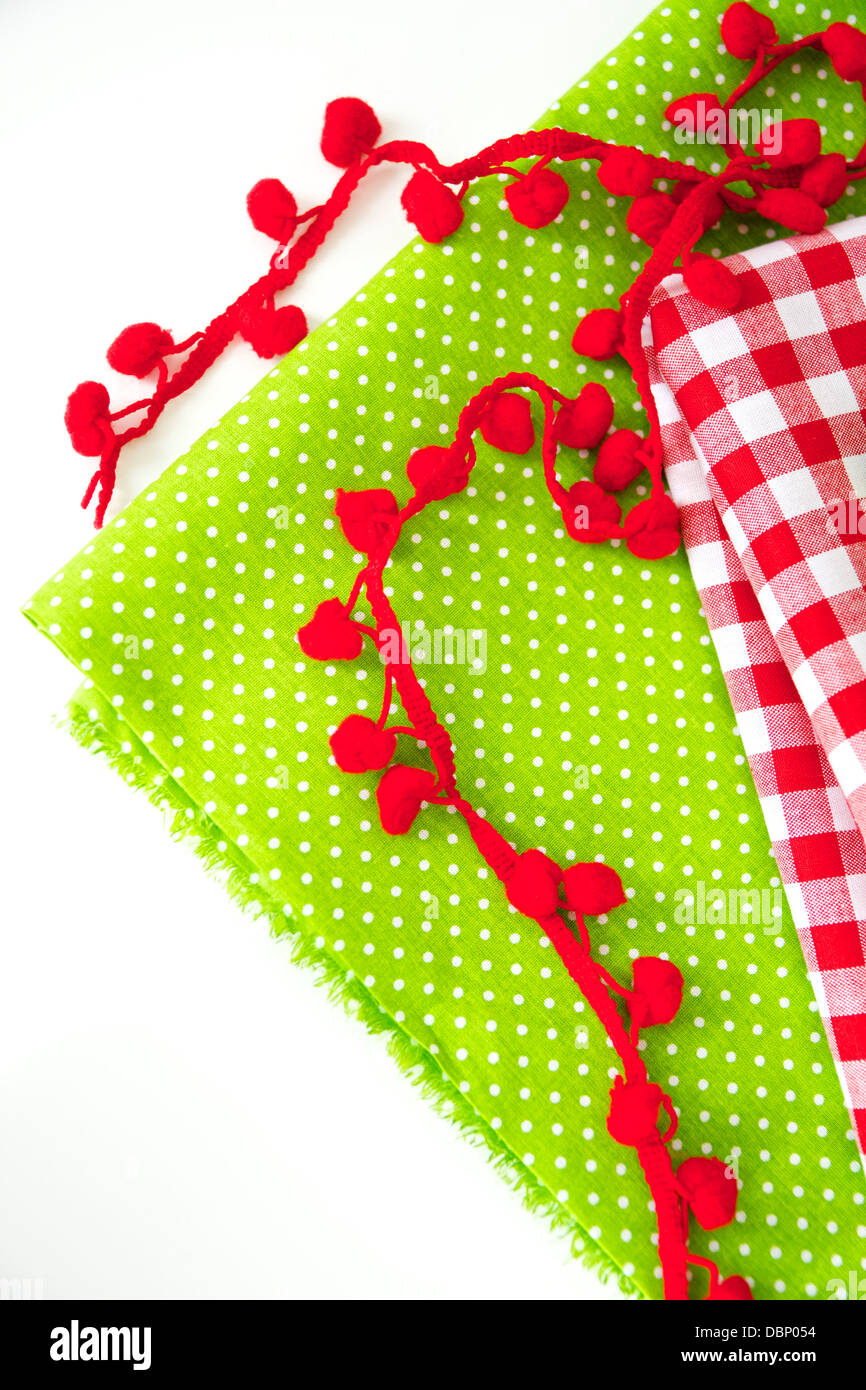Macht ein Memoboard, Stoffstücke, München, Bayern, Deutschland Stockfoto