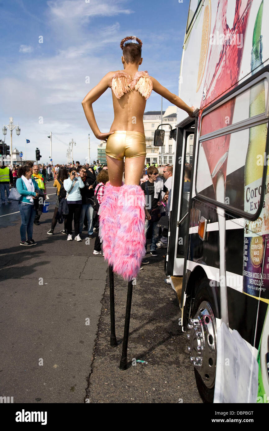 Atmosphäre Brighton Gay Pride 2011 Brighton, England - 13.08.11 Stockfoto