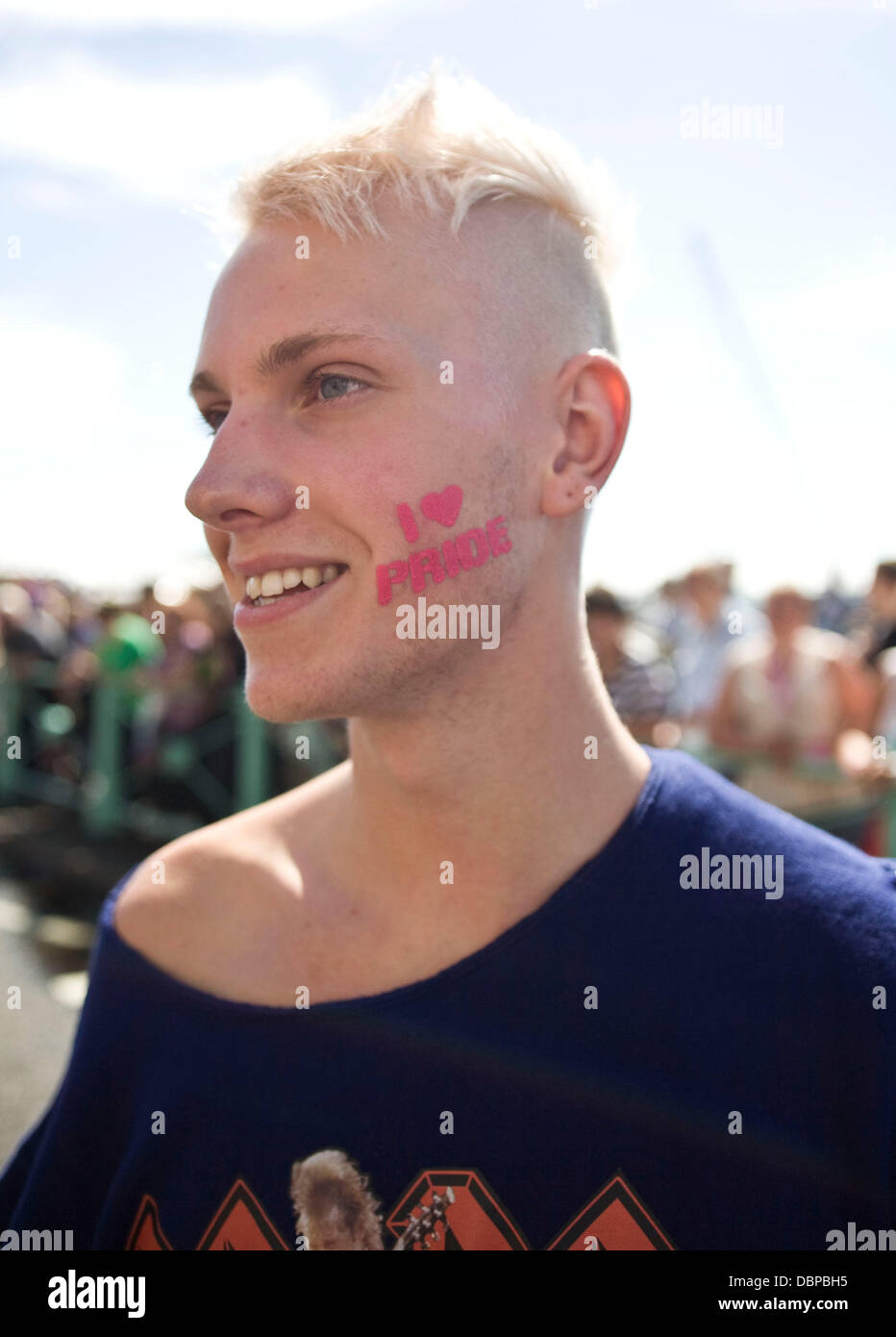 Atmosphäre Brighton Gay Pride 2011 Brighton, England - 13.08.11 Stockfoto