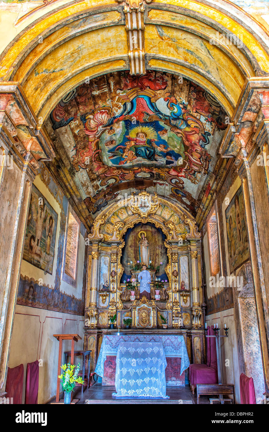 Innenraum der Capela de Nossa Senhora Pilar, Sabara, Belo Horizonte, Minas Gerais, Brasilien, Südamerika Stockfoto