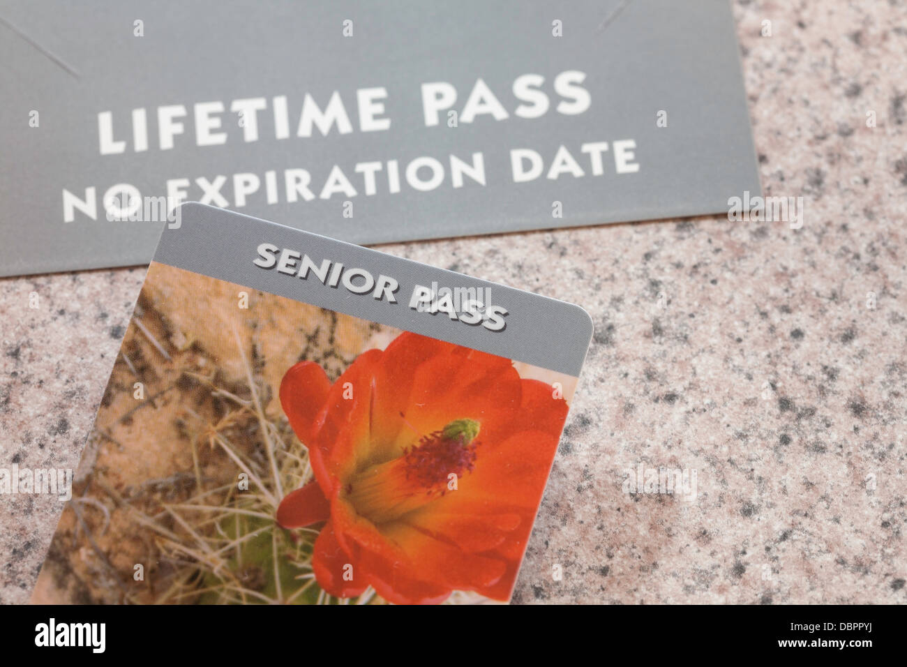 Der National Parks and Federal Recreational Lands-Senior-Access-Pass, USA Stockfoto