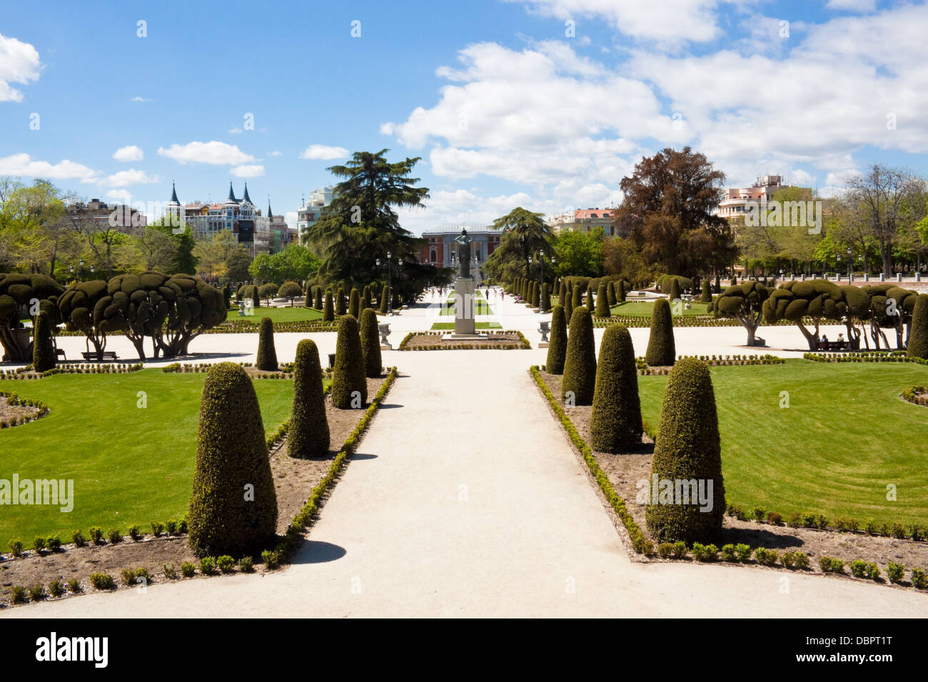 Paseo del Paraguay im Buen Retiro Park Stockfoto