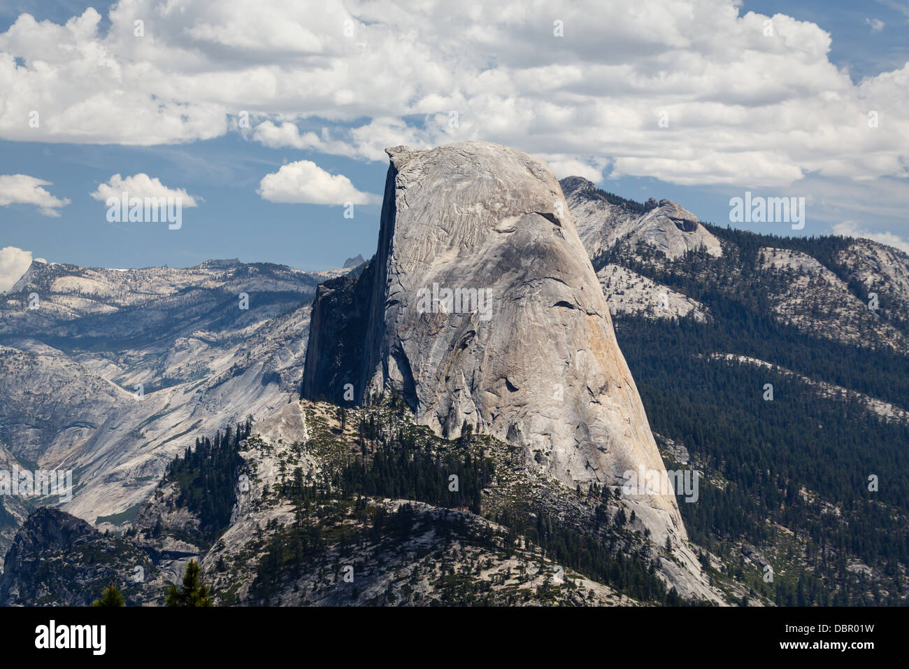 Profilansicht der Halbkuppel im Yosemite-Nationalpark Stockfoto