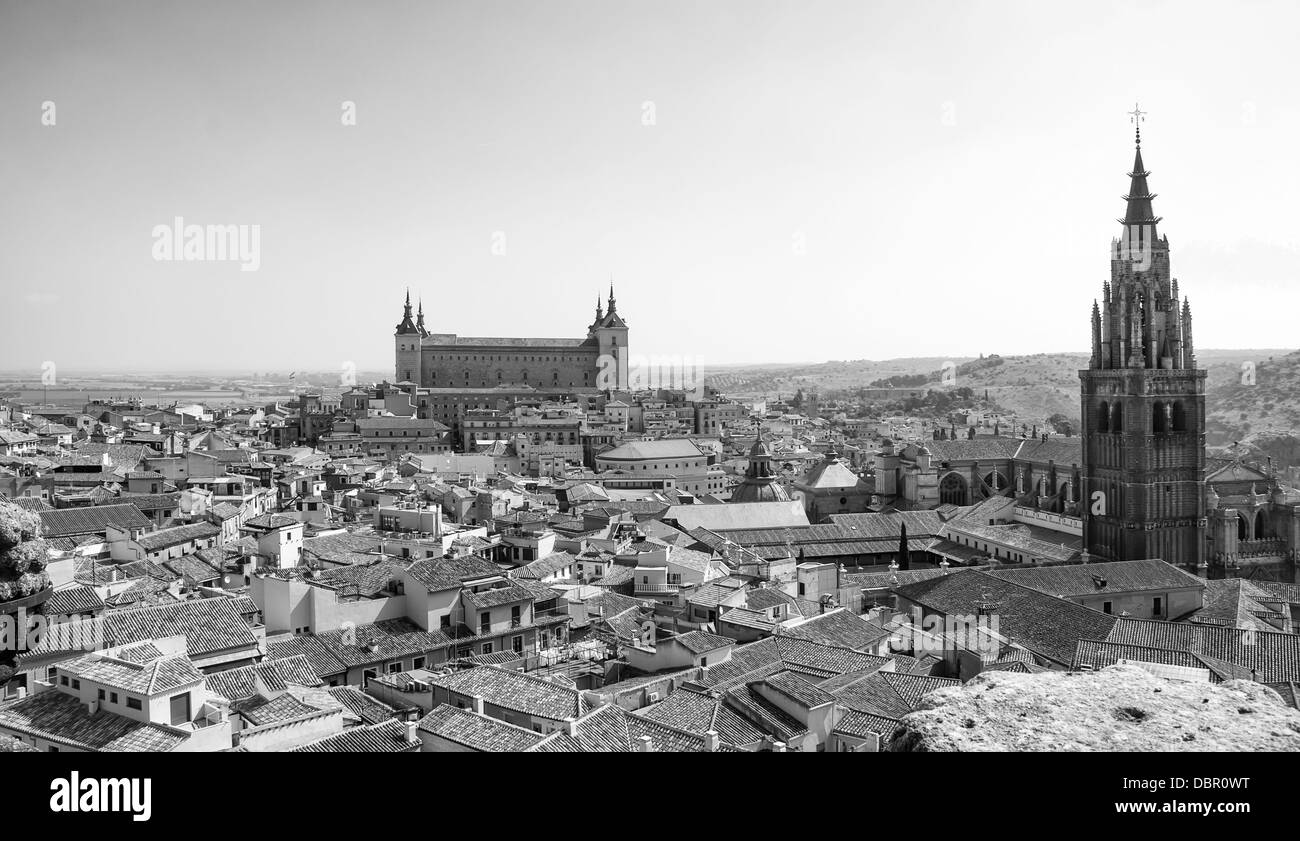 Toledo, schwarz & weiß Fotografie Stockfoto