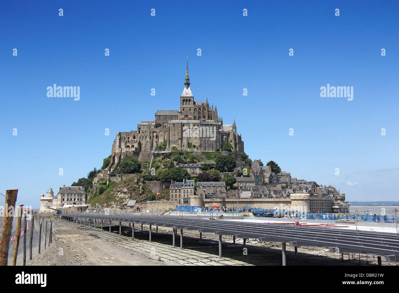 Le Mont Saint Michel Abtei, Normandie / Bretagne, Frankreich Stockfoto