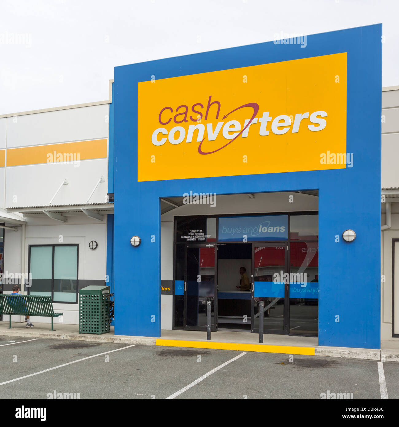 Cash Converters Lagerung bei einer modernen Fußgängerzone in Maroochydore an Sunshine Coast, Queensland, Australien Stockfoto
