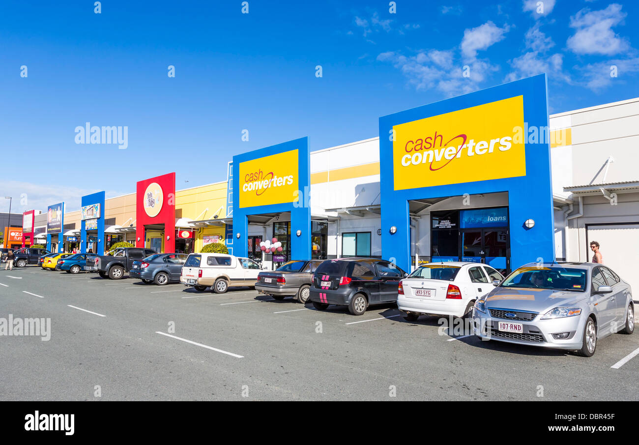 Moderne Shopping-Bezirk in Maroochydore an Queenslands Sunshine Coast ist Stockfoto