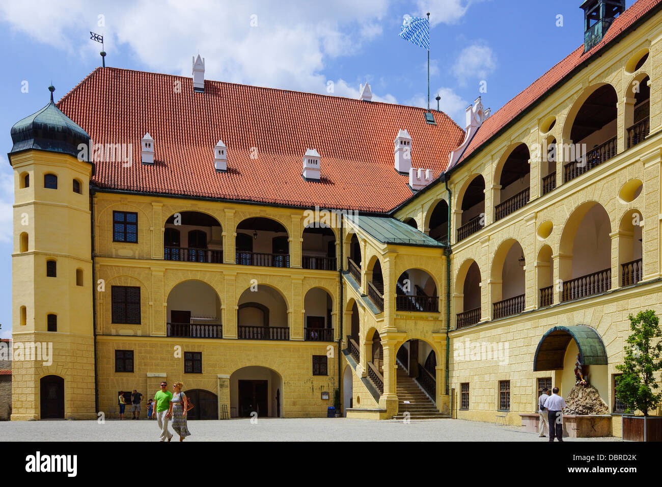 Schloss, Burg Trausnitz, Landshut, senken Sie Bayern, Bayern, Deutschland, Europa Stockfoto