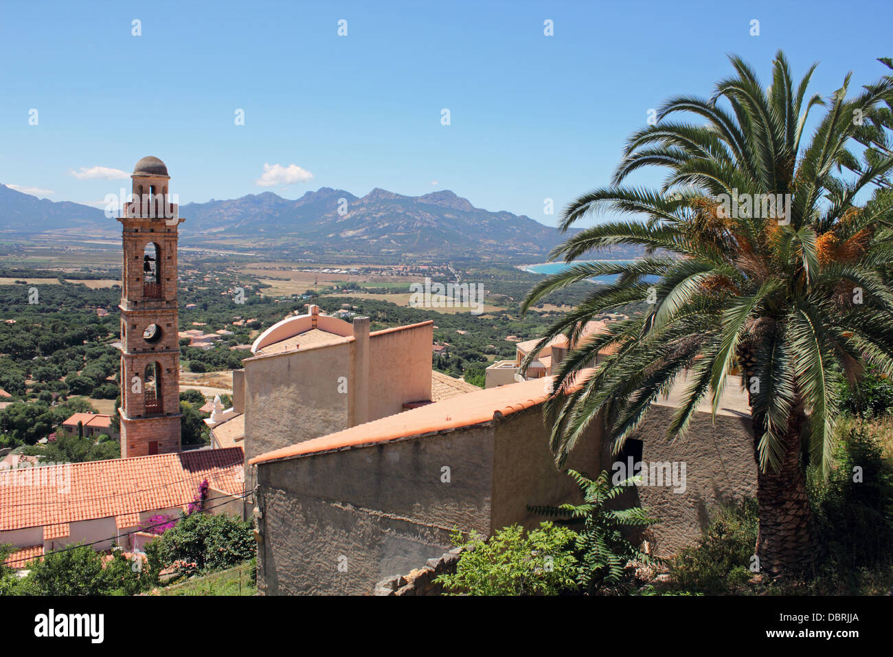 Lumio in der Nähe von Calvi, Korsika, Frankreich. Stockfoto