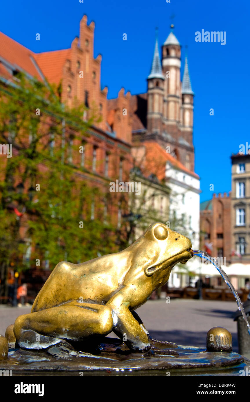 Rattenfänger-Statue, Torun, Polen Stockfoto