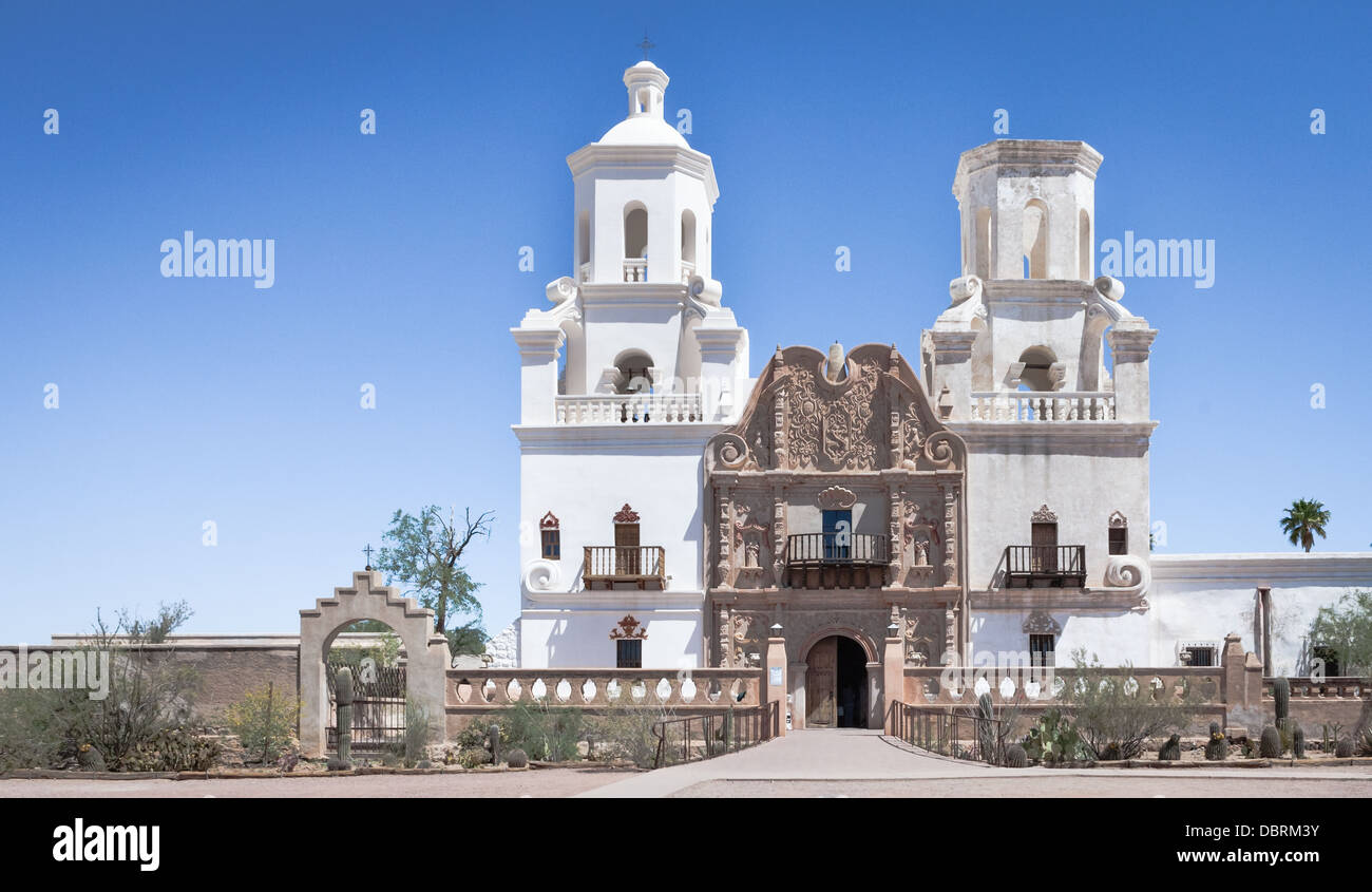 Mission San Xavier del Bac, Tucson, Arizona, USA Stockfoto