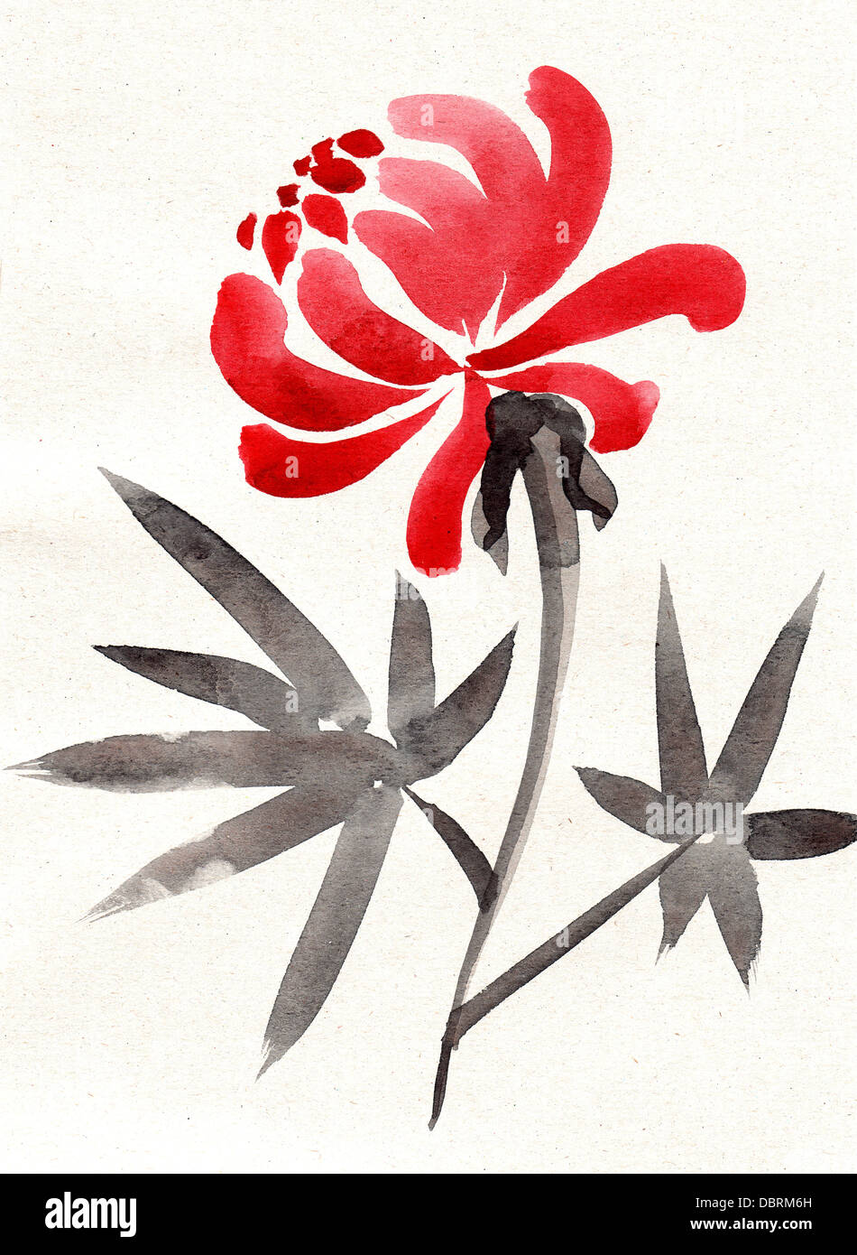 Chinesische Malerei-Blume-version Stockfoto