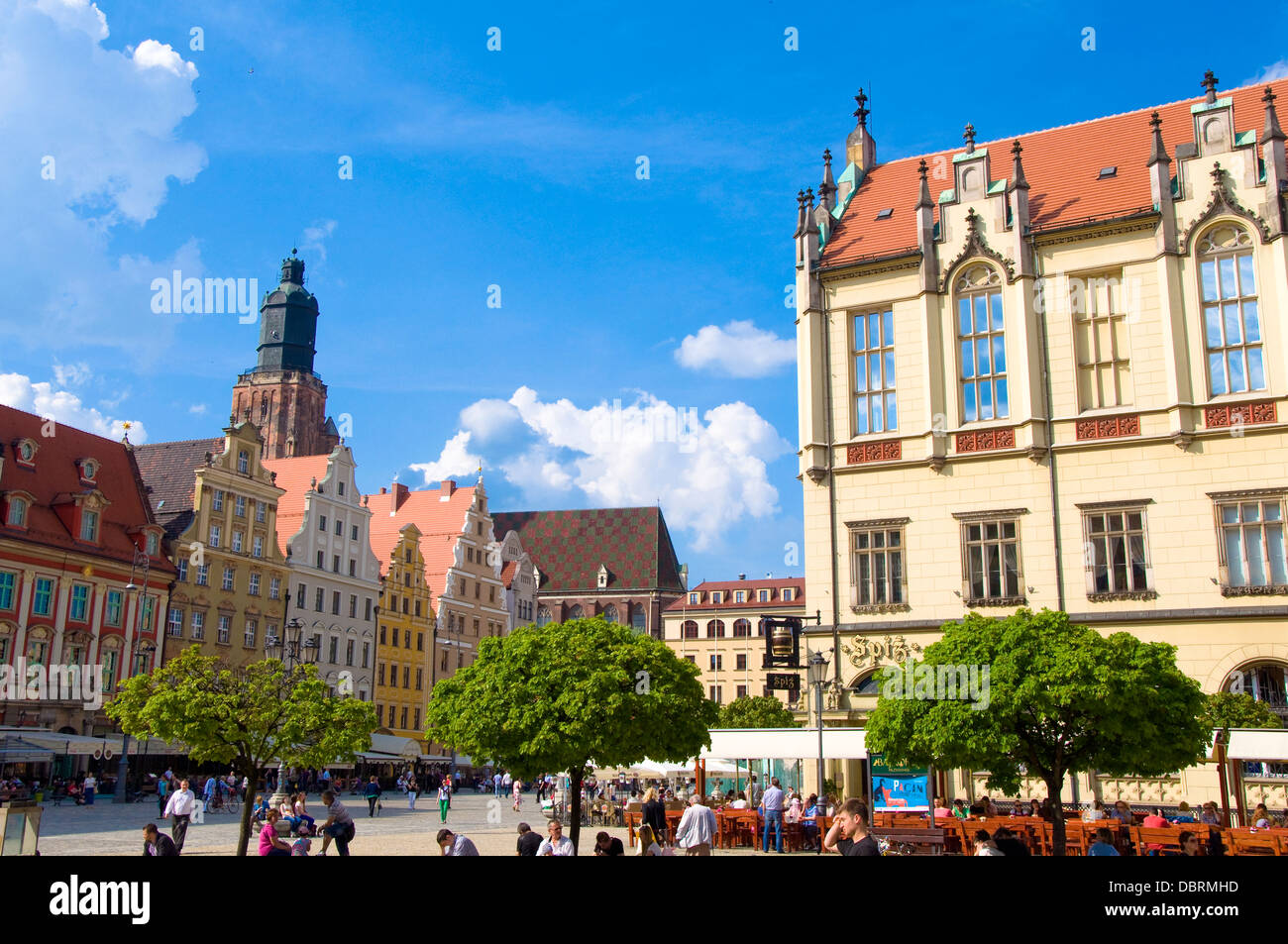 Kirche St. Elisabeth, Wroclaw, Polen Stockfoto