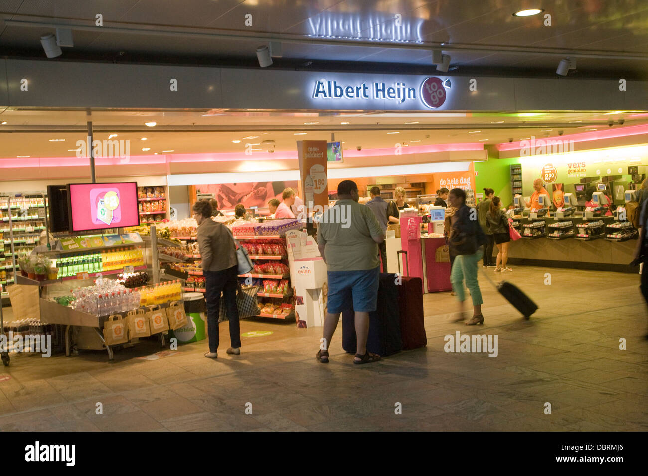 Albert Heijn Supermarkt Shop Rotterdamer Hauptbahnhof Niederlande Stockfoto