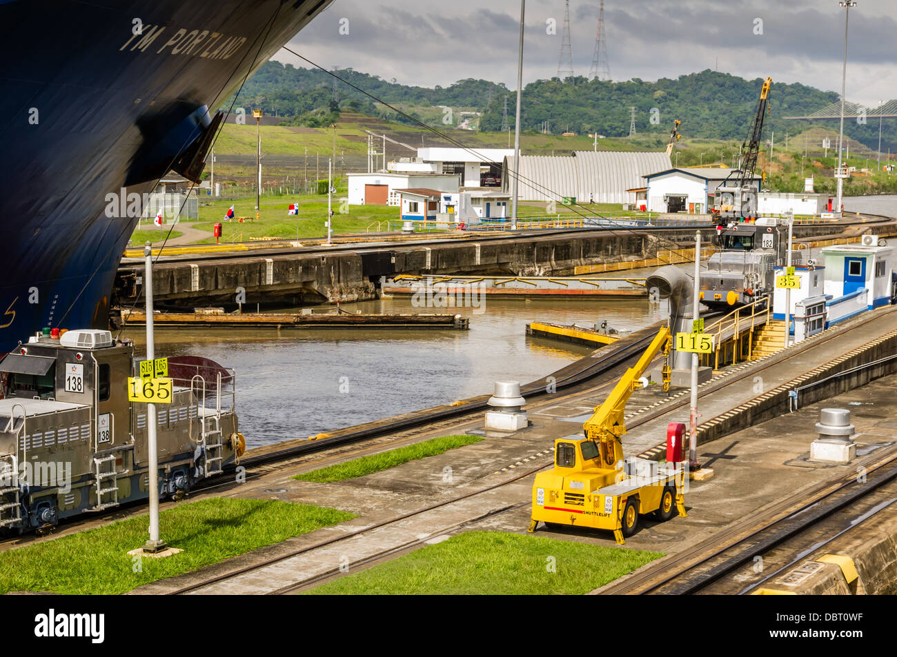 Panama-Kanal Panama Pedro Miguel Schleusen des Panama-Kanals Stockfoto