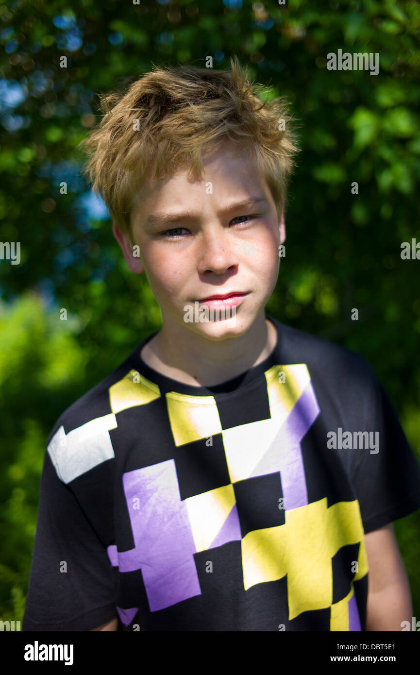 Porträt von teenage Boy (16-17) Stockfoto