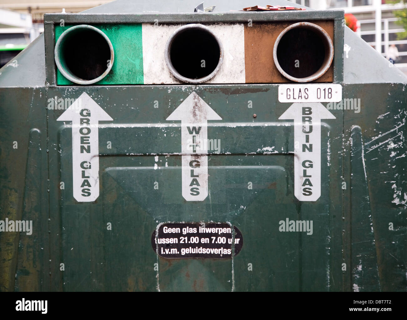 Glas-recycling-Container-Niederlande Stockfoto