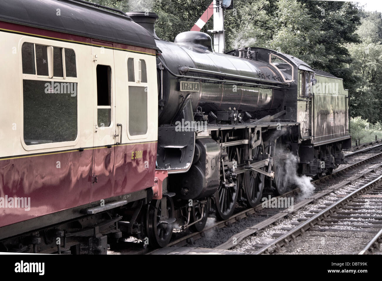 B1-Dampf Lok Impala auf North Yorkshire Moors Railway Goathland station Yorkshire Stockfoto