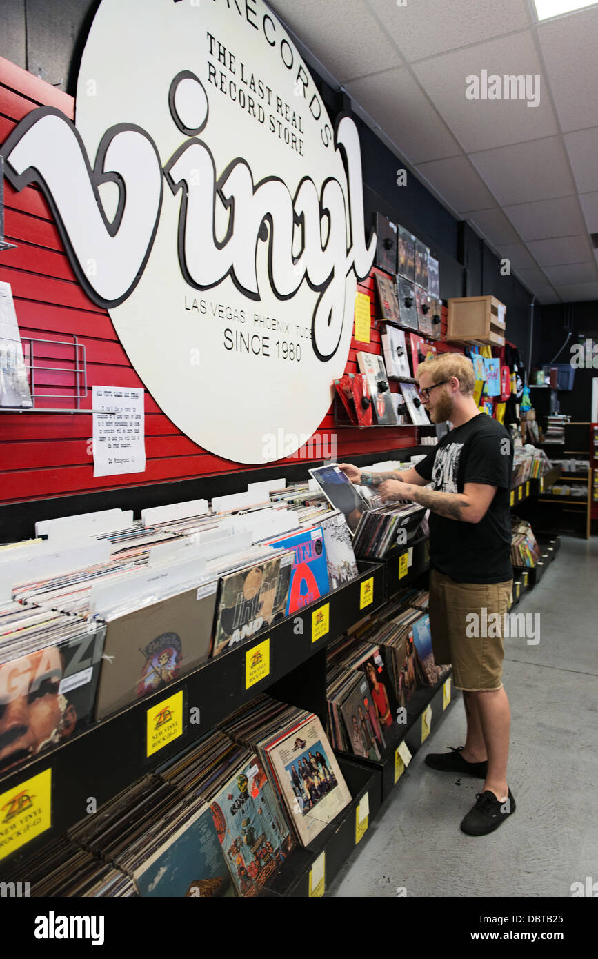 ZIA Record Exchange-Informationsspeicher, 4503 West Sahara Avenue, Las Vegas, NV, USA Stockfoto