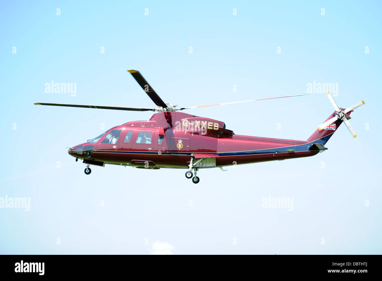 Der königlichen Familie Hubschrauber auch bekannt als die Königin Helikopter Flug (TQHF) Sikorsky G-XXEA Stockfoto