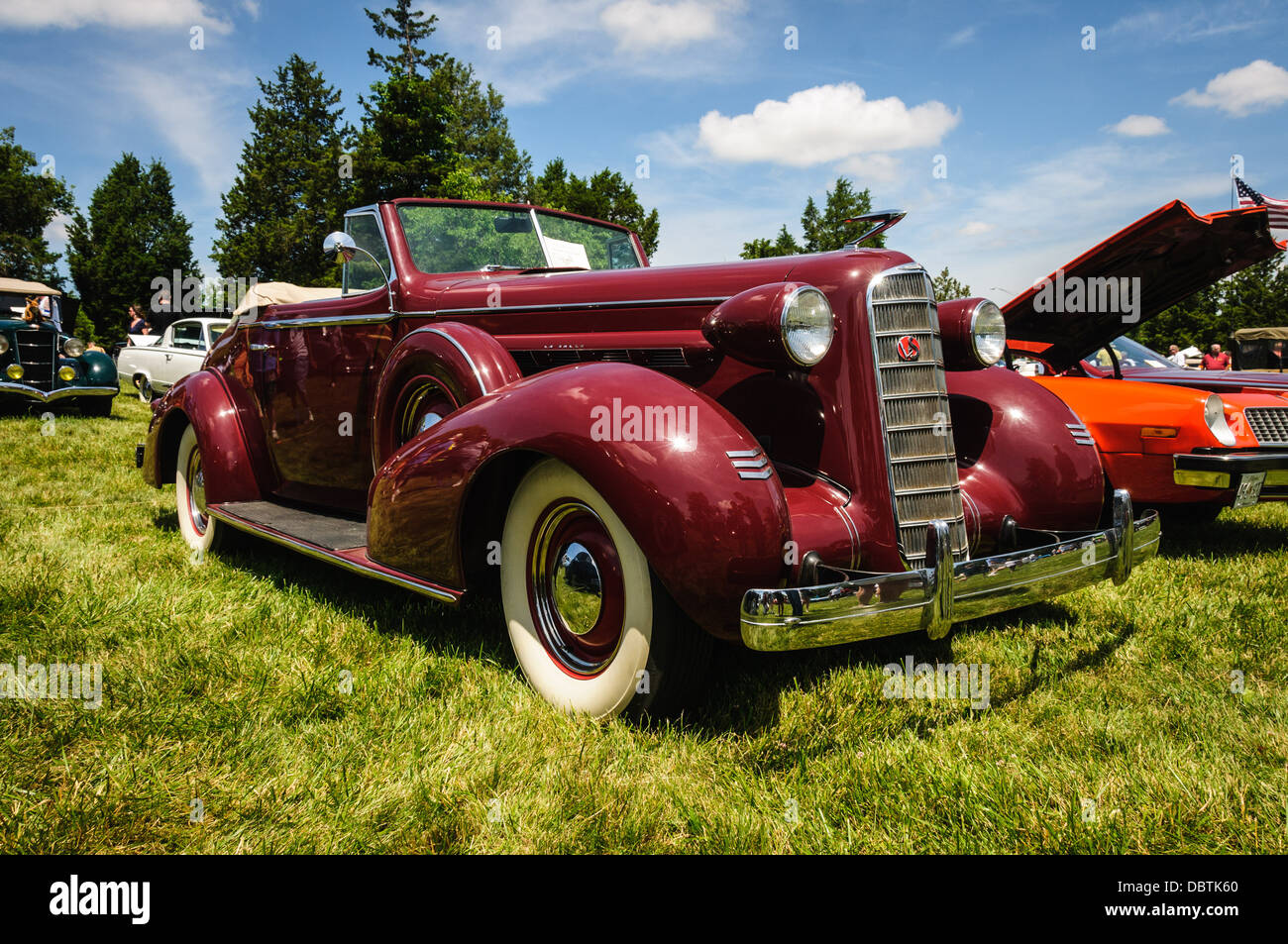 1936 zeigen La Salle Roadster, Oldtimer, historische Stätte Sully, Chantilly, Virginia Stockfoto