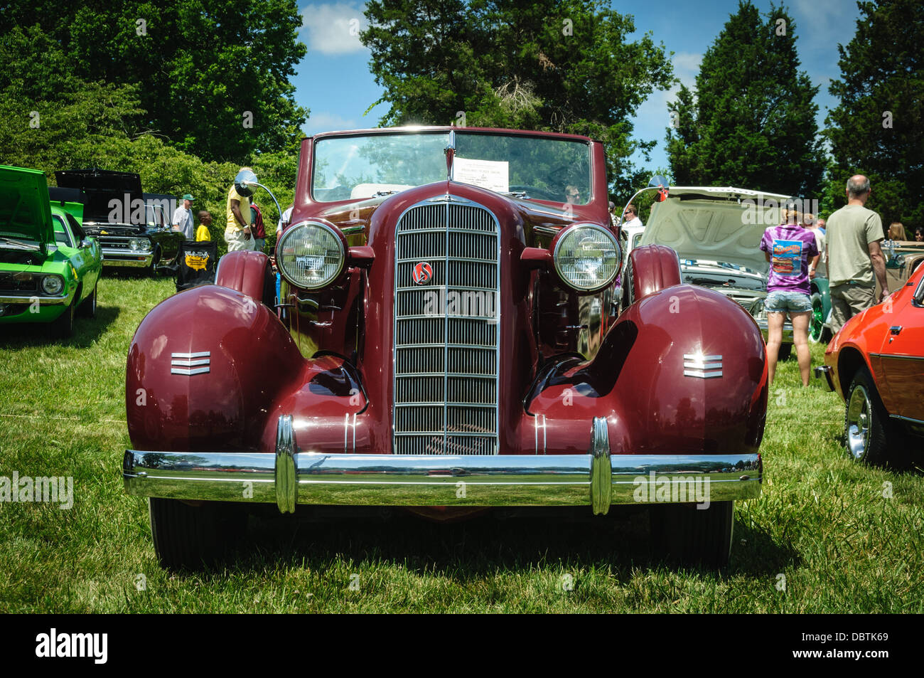 1936 zeigen La Salle Roadster, Oldtimer, historische Stätte Sully, Chantilly, Virginia Stockfoto
